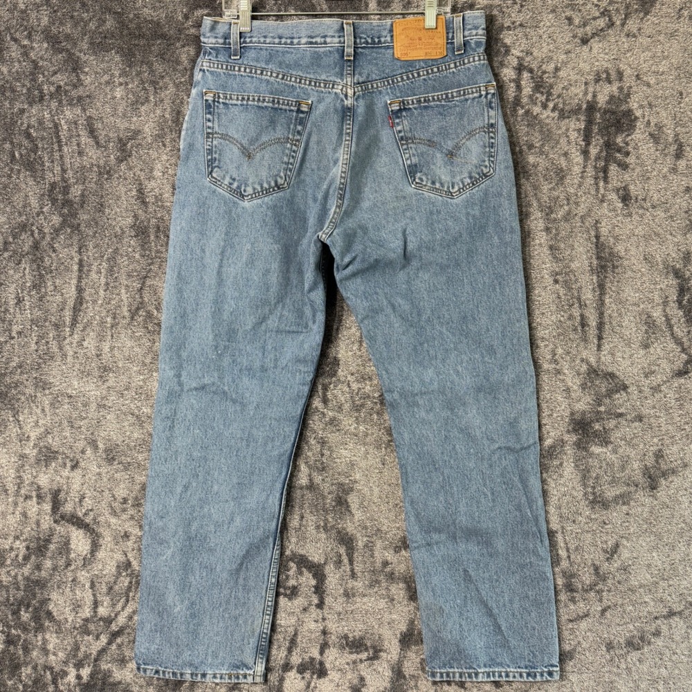 Vintage‎ Levi's 505 Mens Jeans 36x30 Blue Light Wash Straight Leg Denim